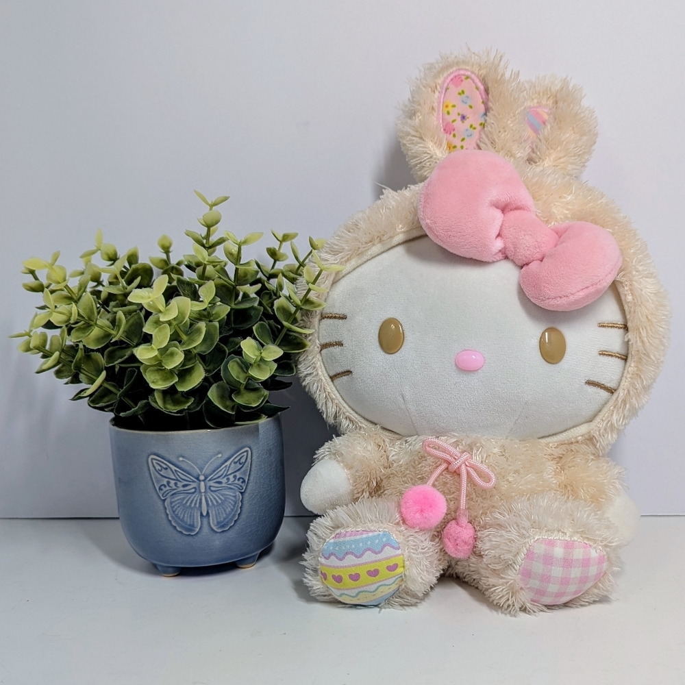 Hello Kitty (Bunny Ear Hoodie) Plush Doll Easter Series Sanrio 11x9x4 In